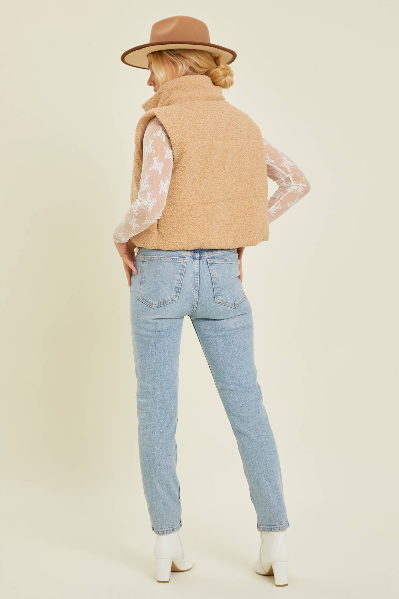 Taupe Sherpa Vest