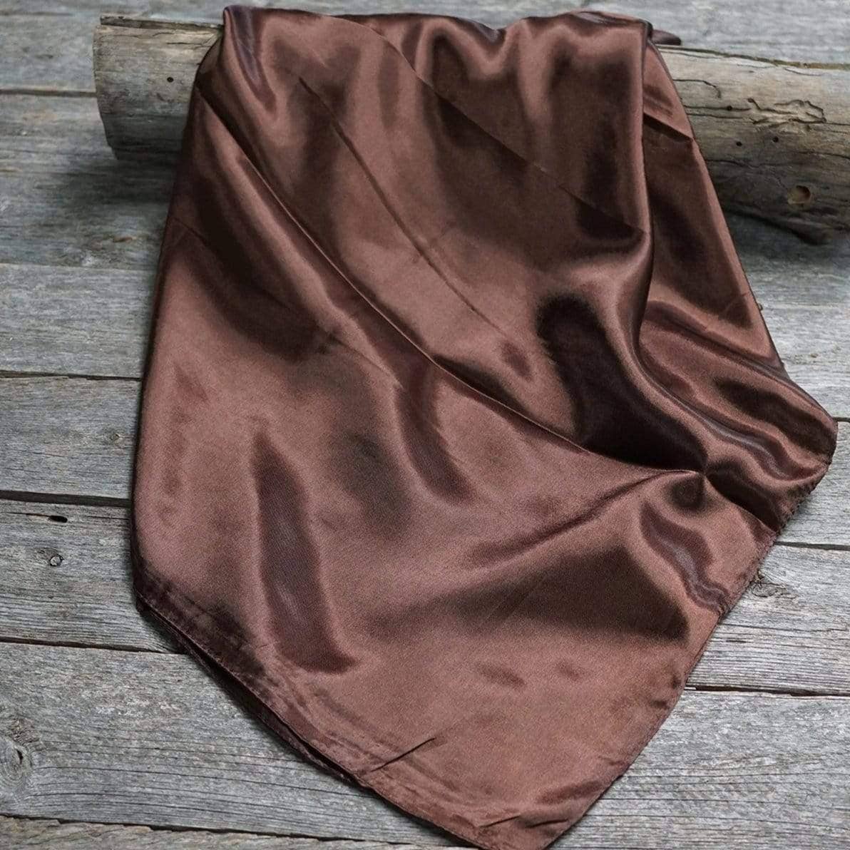 Solid Brown Western Wild Rag Scarf