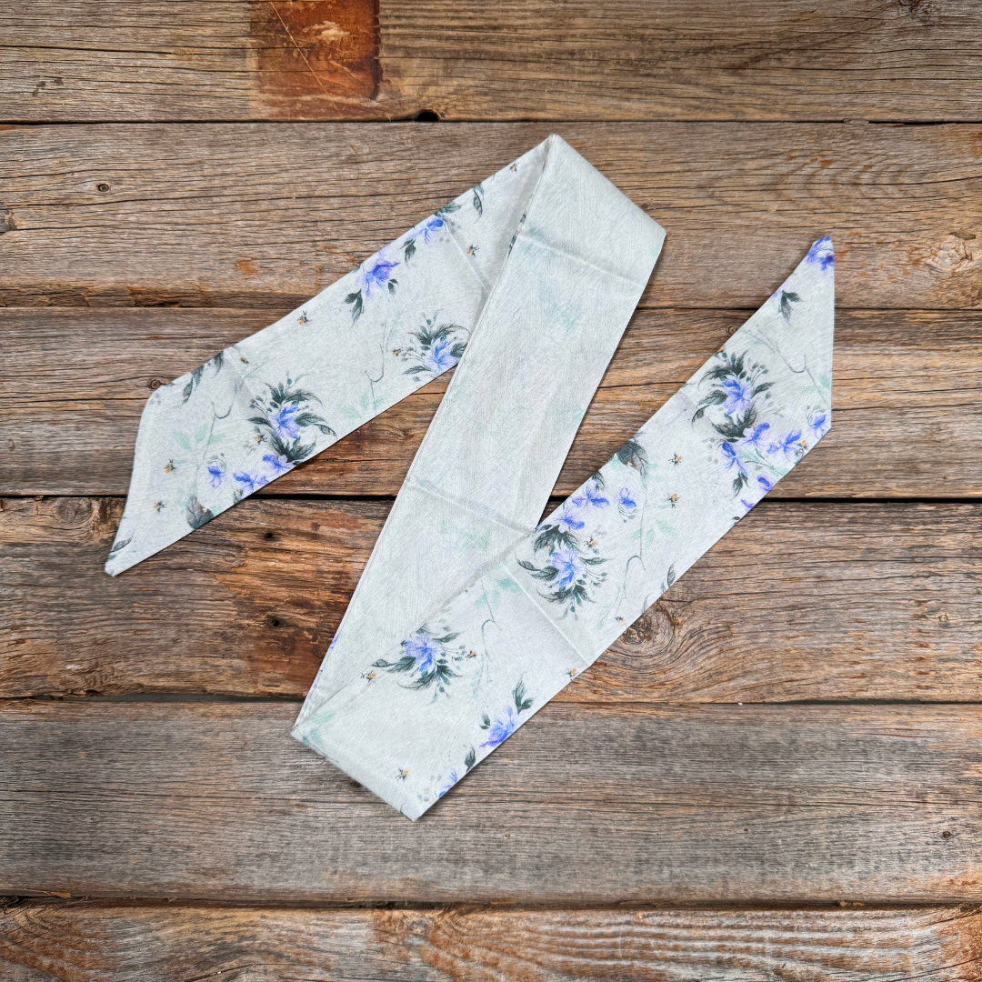 Blue & Green Western Skinny Mini Wild Rag Scarf – Cowgirl Necktie