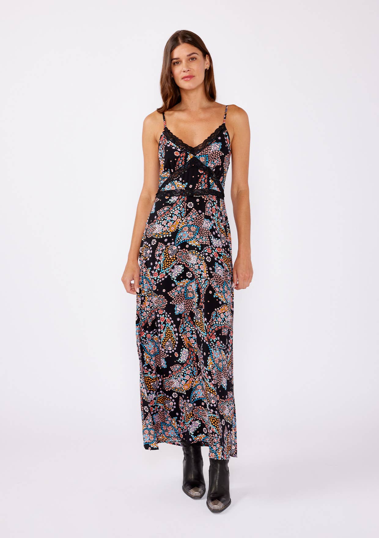 Desert Daydream Lace Trim Maxi Dress