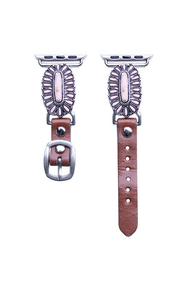 Western Concho Apple Watch Band – Turquoise (Small 38–41mm)
