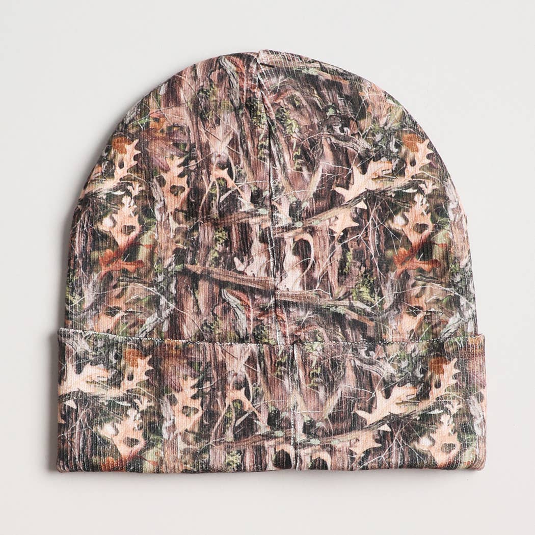 Howdy, Darlin' Embroidered Patch Camo Beanie