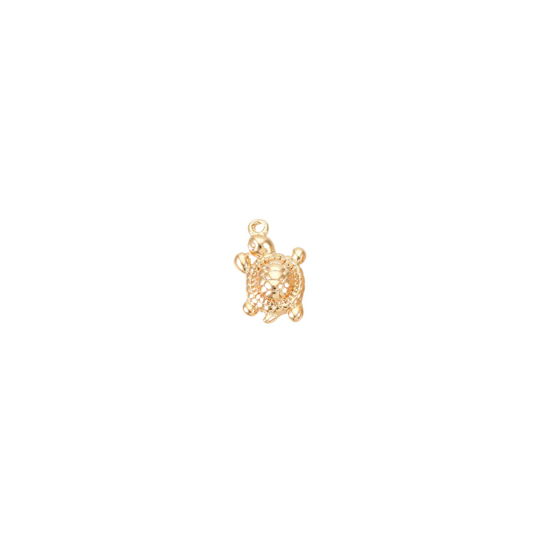 Gold See turtle Charm