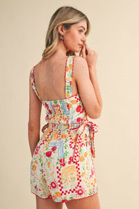 Sweet Magnolia Patchwork Romper