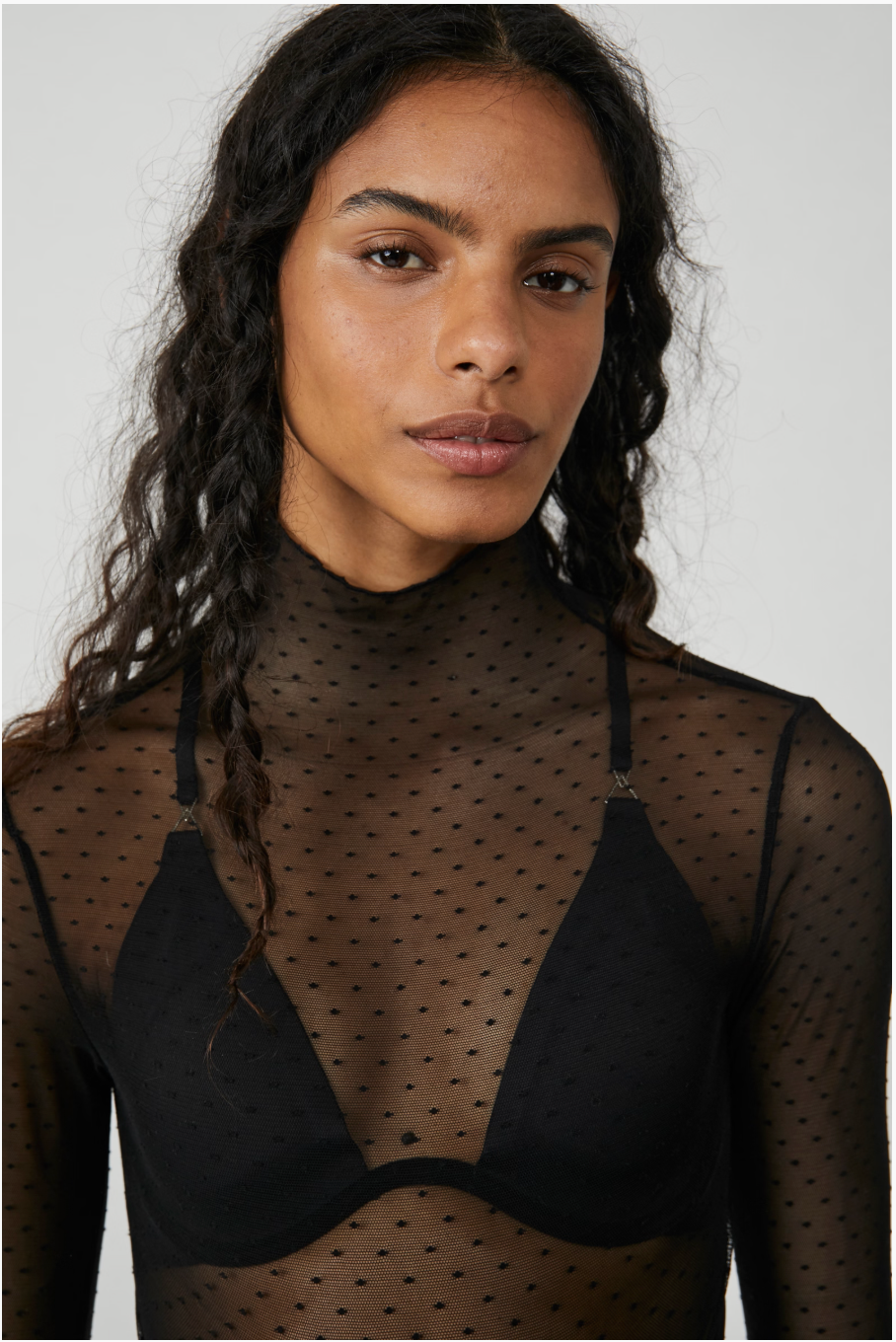 Free People Semi Sheer Mesh