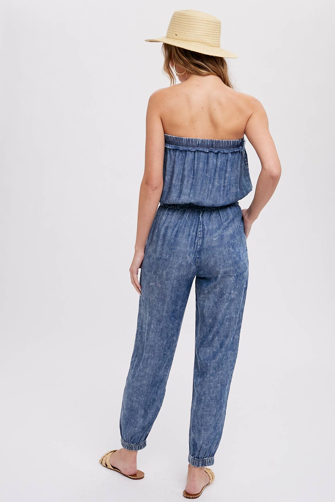 Strapless Denim Jumpsuit