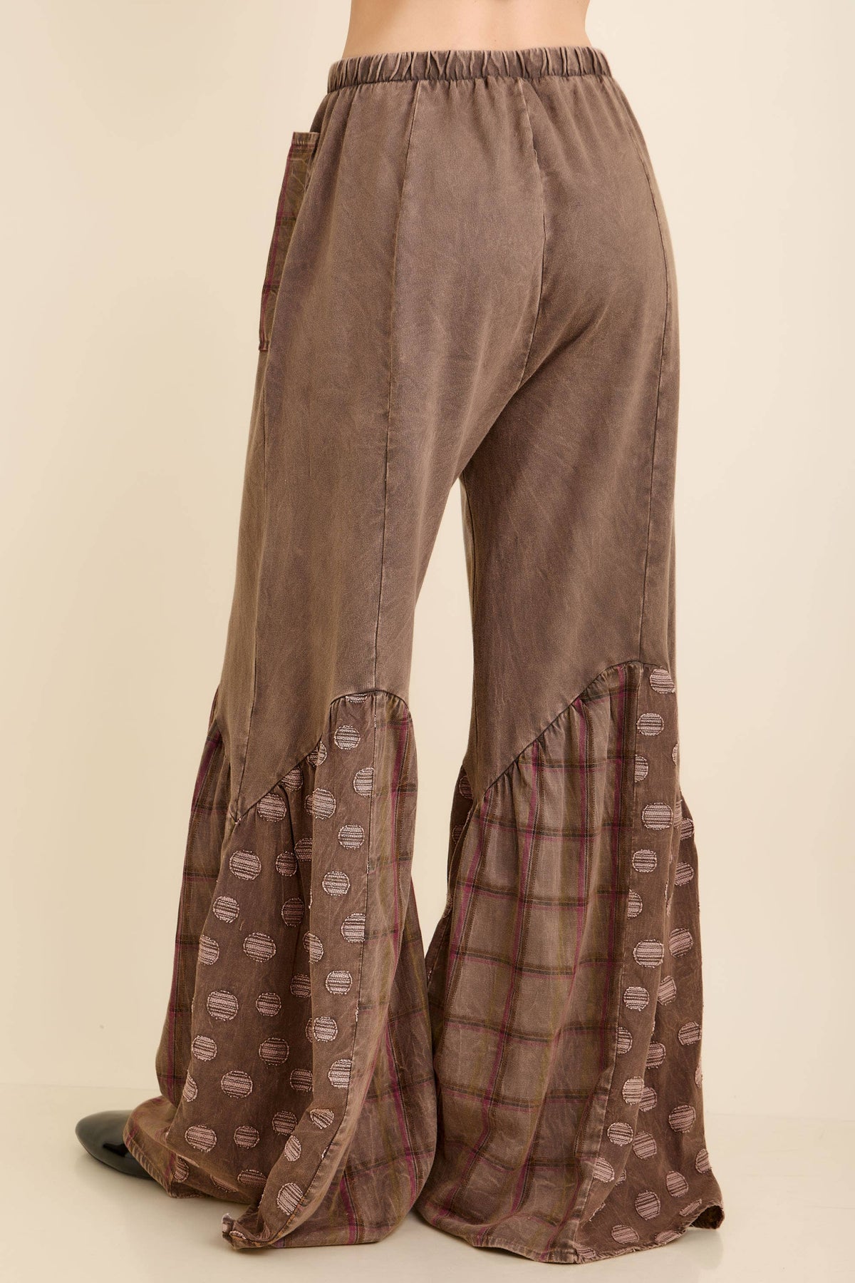 Mineral Washed Boho Patchwork Pants
