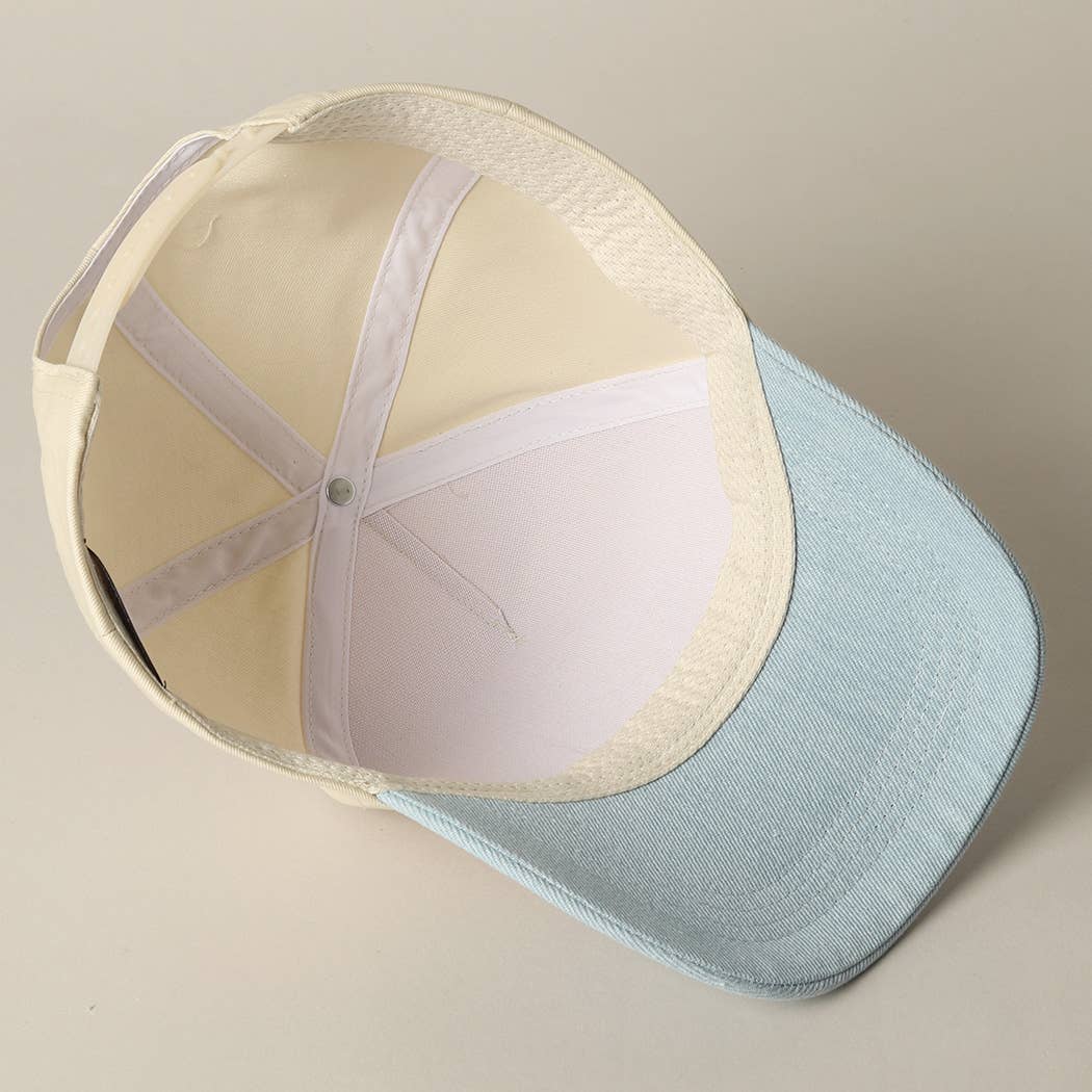 Cowboy Horse Embroidered Denim Cap