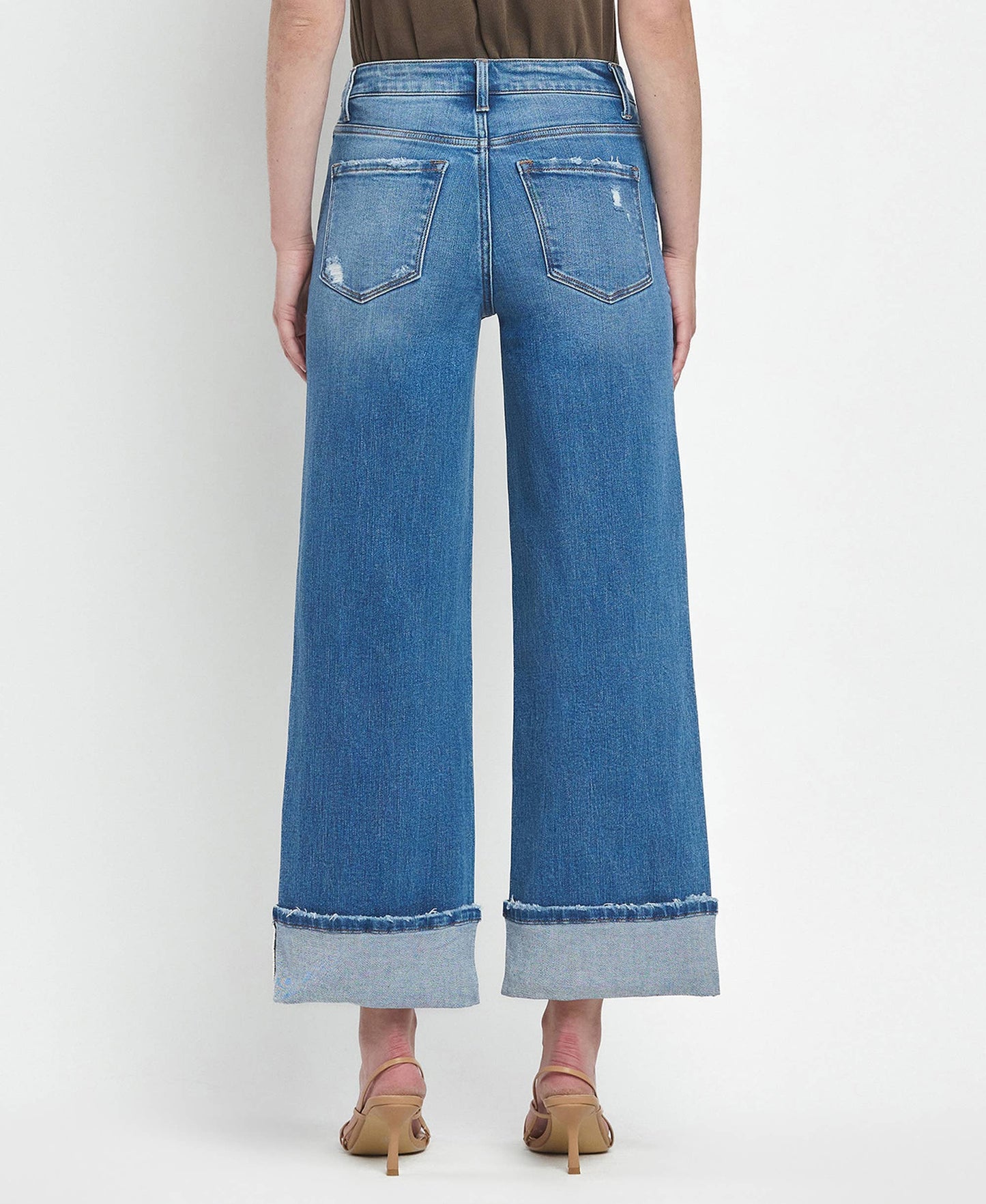Canyon Cuffed Wide-Leg Jeans
