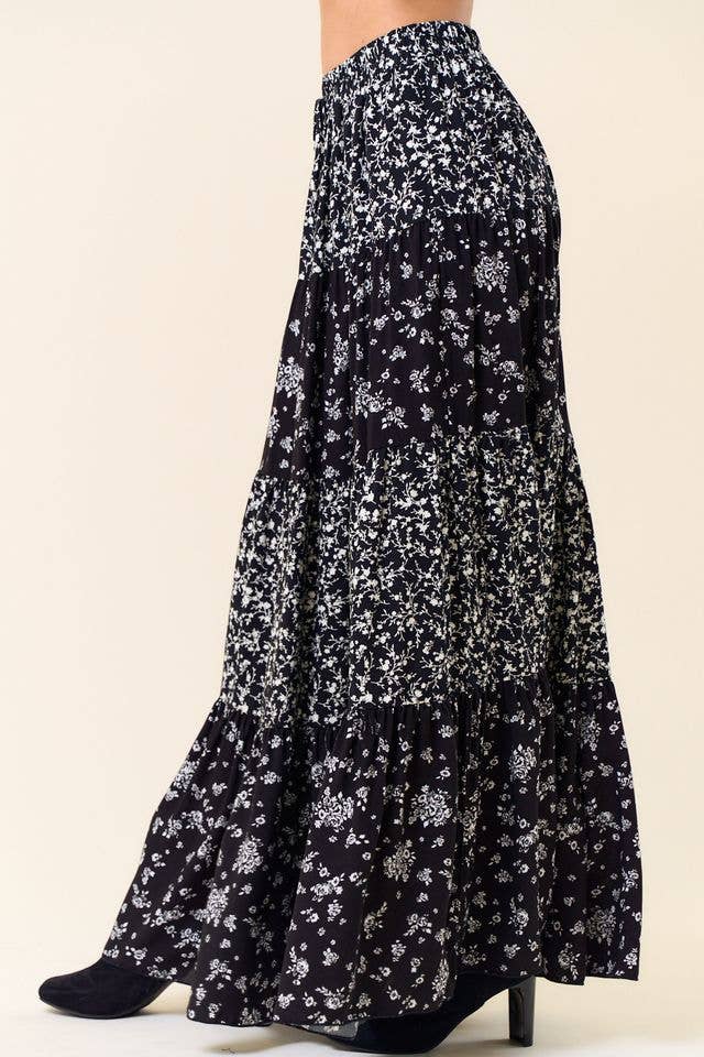 Prairie Bloom Tiered Maxi Skirt