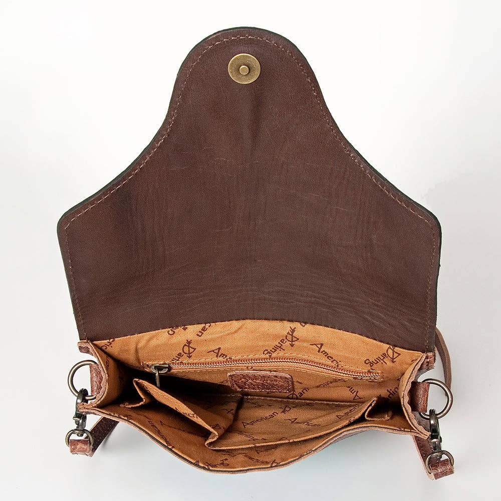 High Desert Turquoise Stone Leather Crossbody