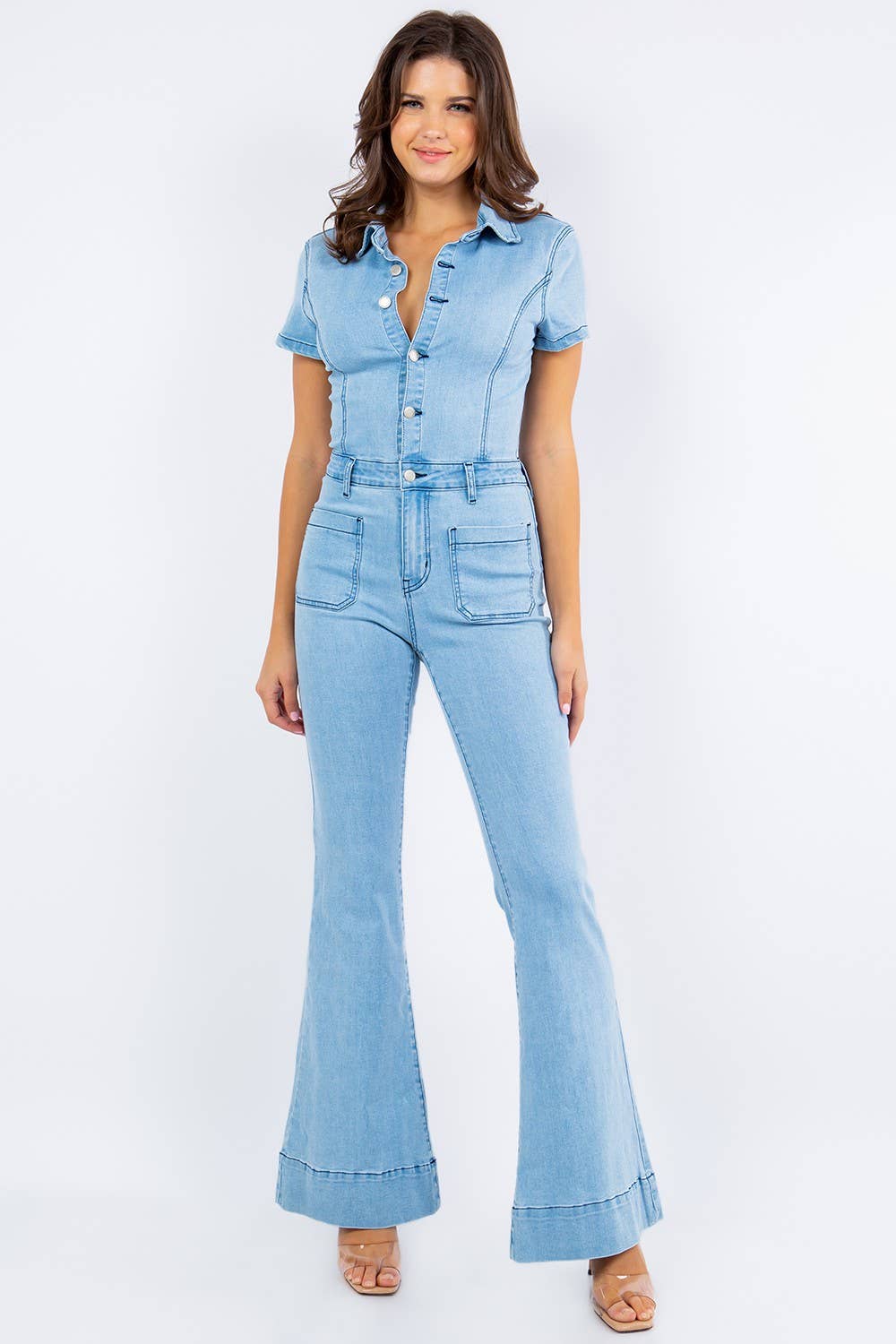 DENIM BELLBOTTOM JUMPSUIT