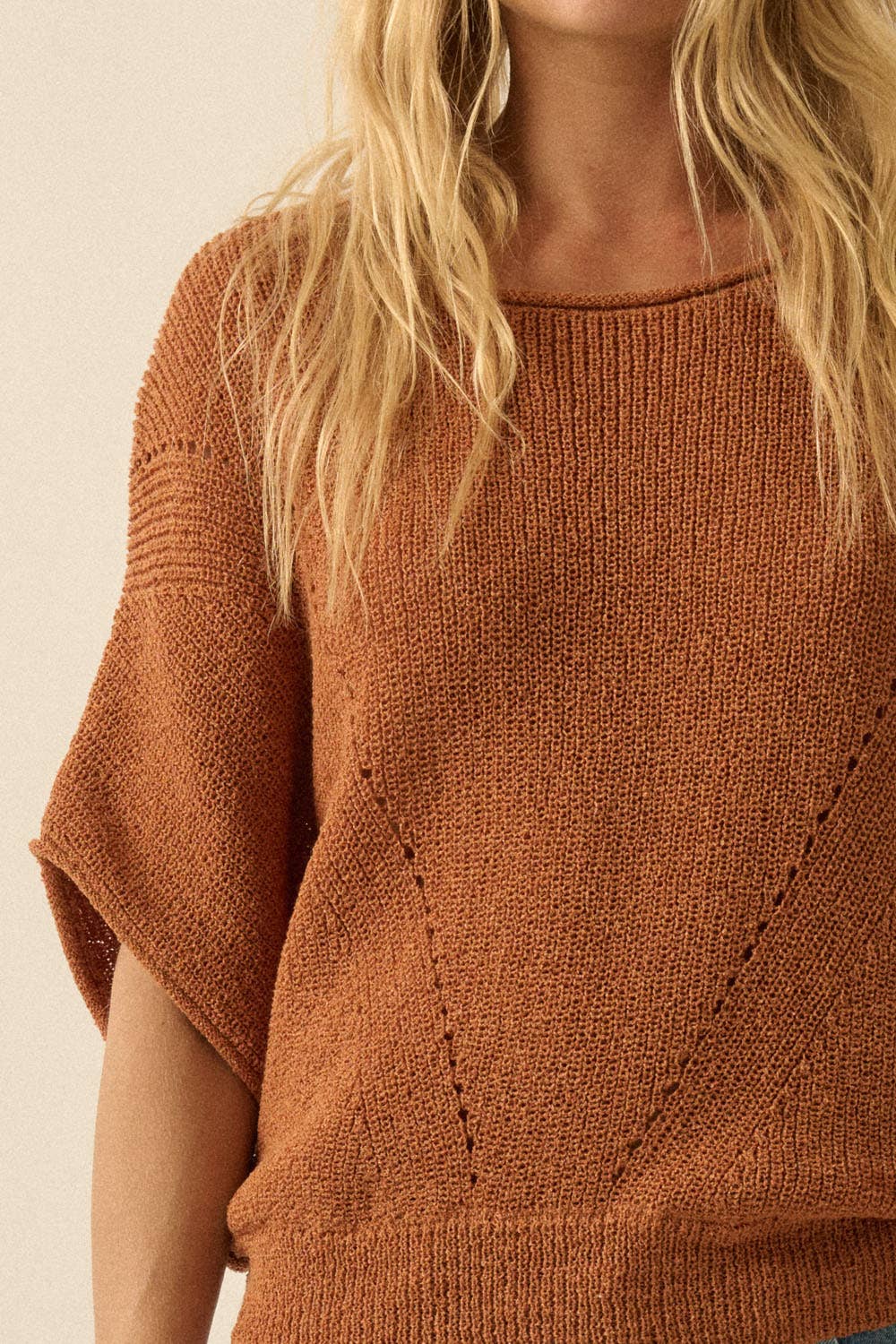 Sundown Pointelle Knit Sweater