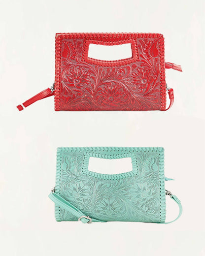 Alma Hand-Tooled Leather Crossbody Bag