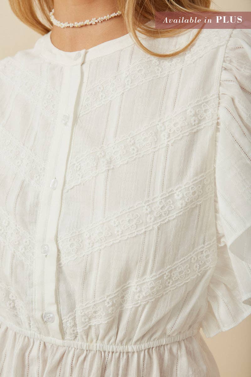 The Cheyenne Lace Ruffle Top