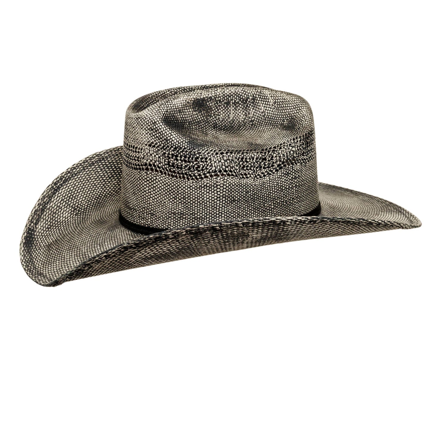 Moonwalk Distressed Bangora Straw Cowboy Hat – Grey