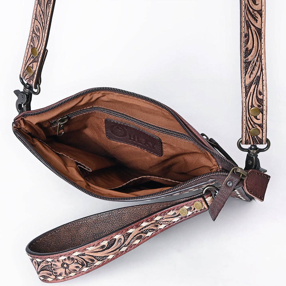 Leather Crossbody Turquoise Stone