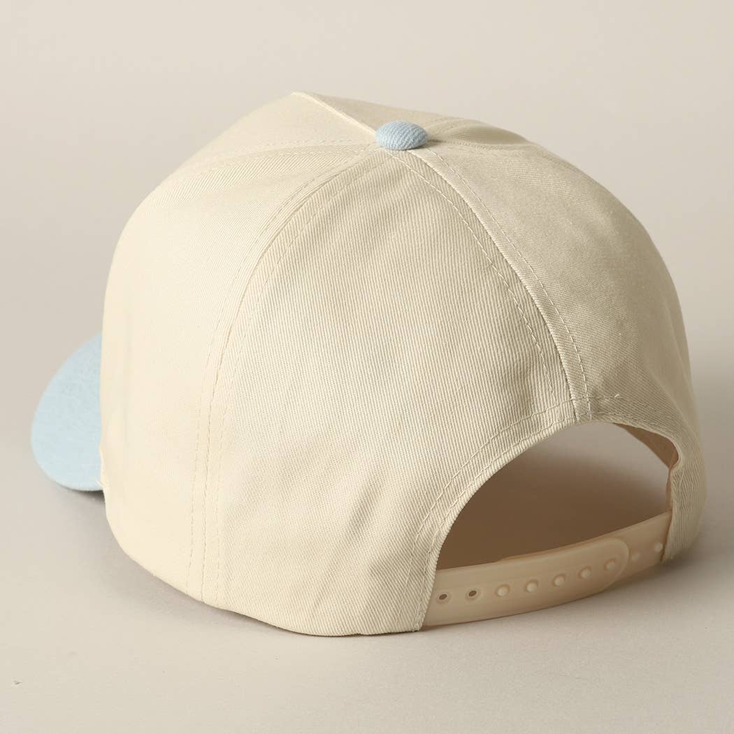 Cowboy Horse Embroidered Denim Cap