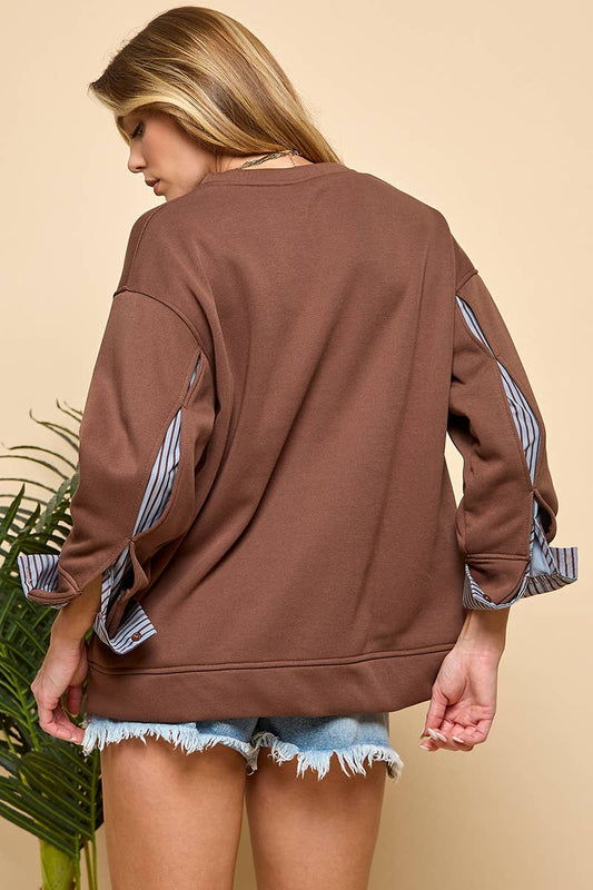 Rust Canyon Stripe Sweatshirt