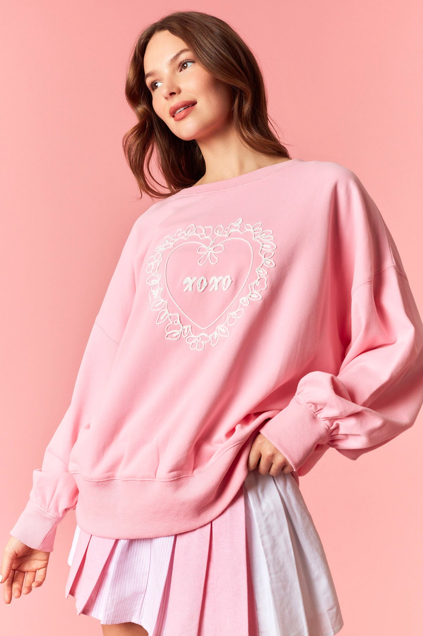 XOXO Candy Pink Sweatshirt