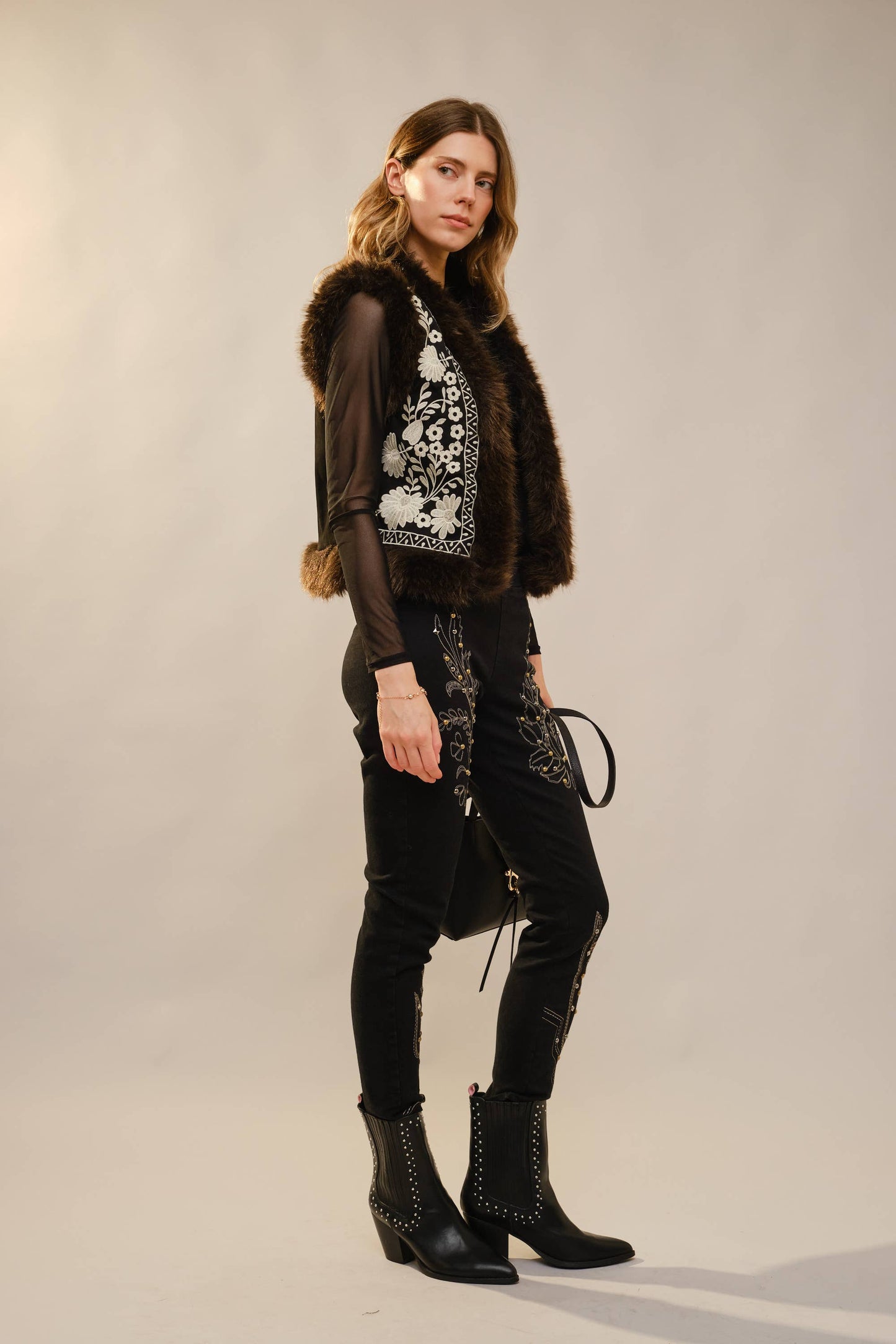 Wildflower Fur-Trimed Vest