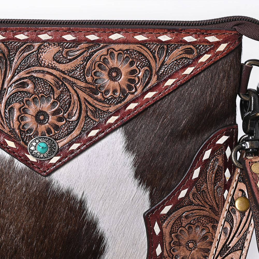 Leather Crossbody Turquoise Stone