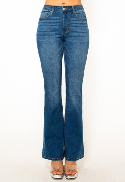 Curvy Cowgirl Black High Rise Slim Bootcut Jeans