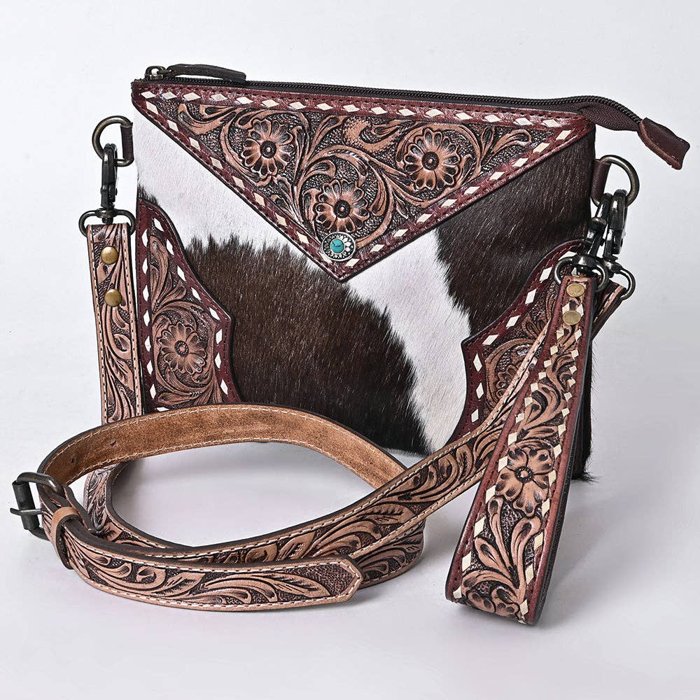 Leather Crossbody Turquoise Stone