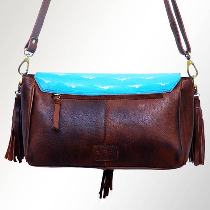 Spirit Rider Turquoise Leather Crossbody Bag