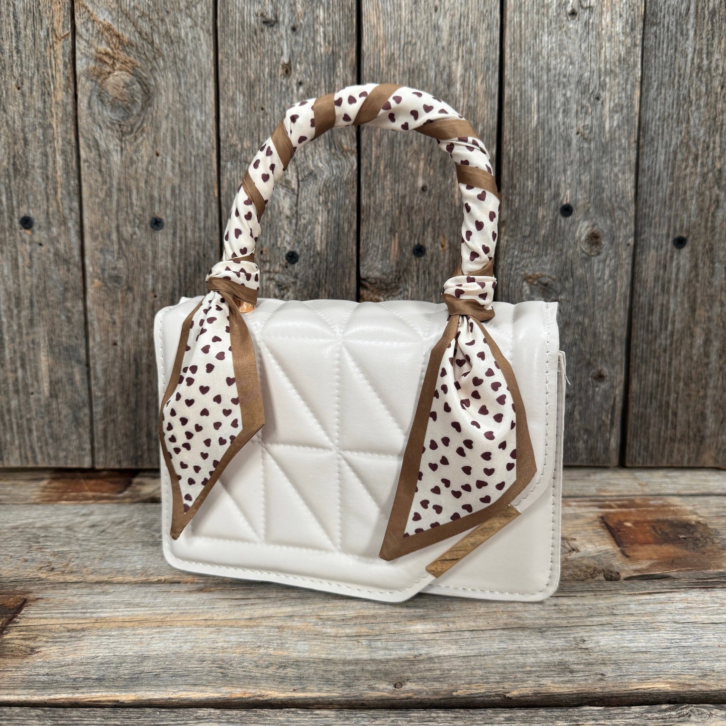 Tan & Brown Hearts Western Skinny Mini Wild Rag Scarf – Cowgirl Necktie