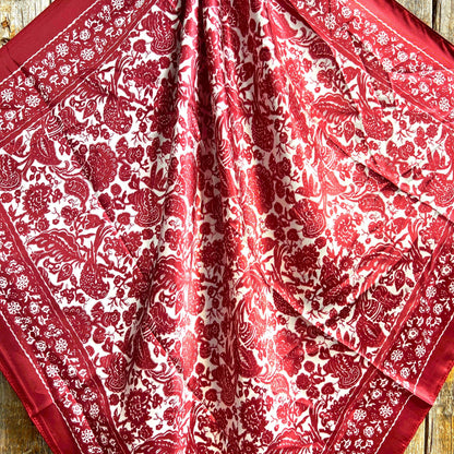 Prairie Rose Red Paisley Wild Rag Scarf