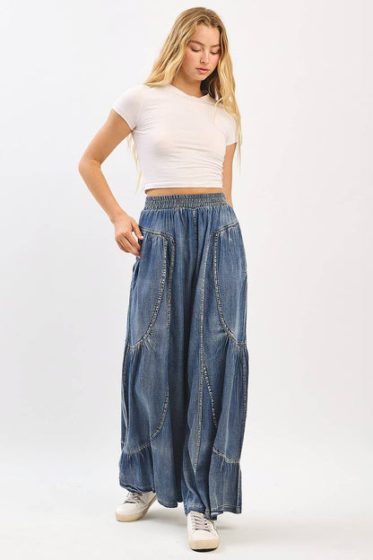 Prairie Breeze Washed Wide Leg Pants