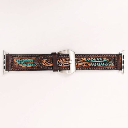 American Darling Hand-Tooled Western Leather Apple Watch Band