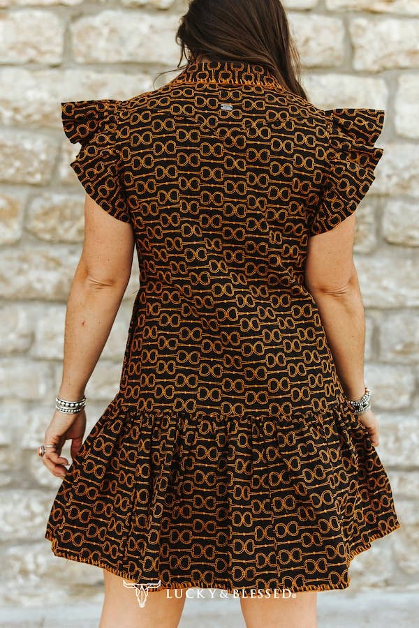 Midnight Horse Bit Western Dress