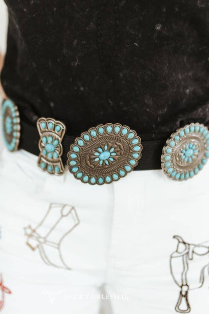 High Desert Turquoise Concho Belt