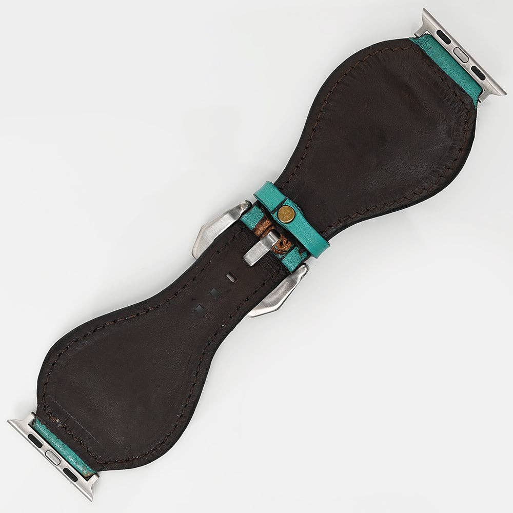 Western Heritage Hand-Tooled Leather Apple Watch Band