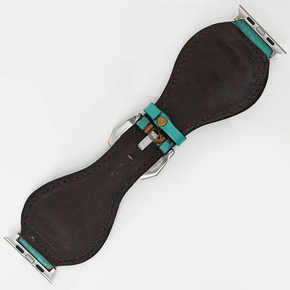 Western Heritage Hand-Tooled Leather Apple Watch Band
