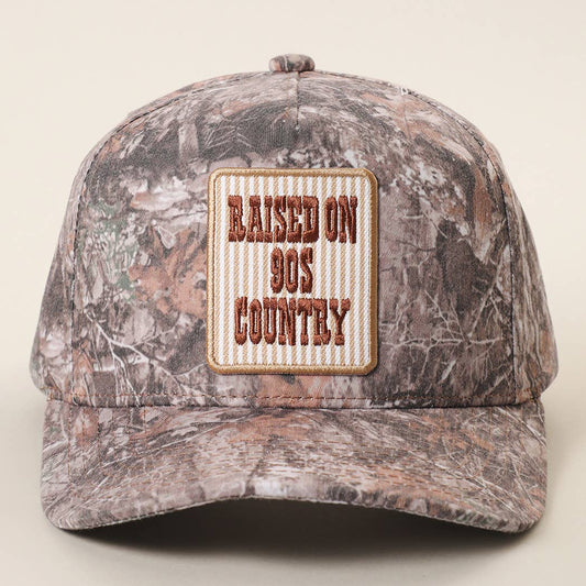 Raised on '90s Country Camo Trucker Hat