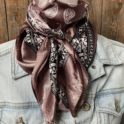 Two Tone Paisley Western Wild Rag Scarf
