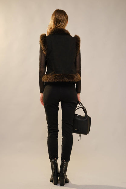 Wildflower Fur-Trimed Vest