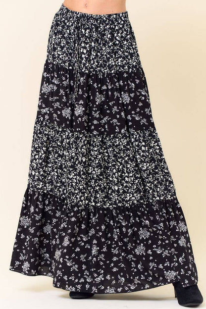 Prairie Bloom Tiered Maxi Skirt