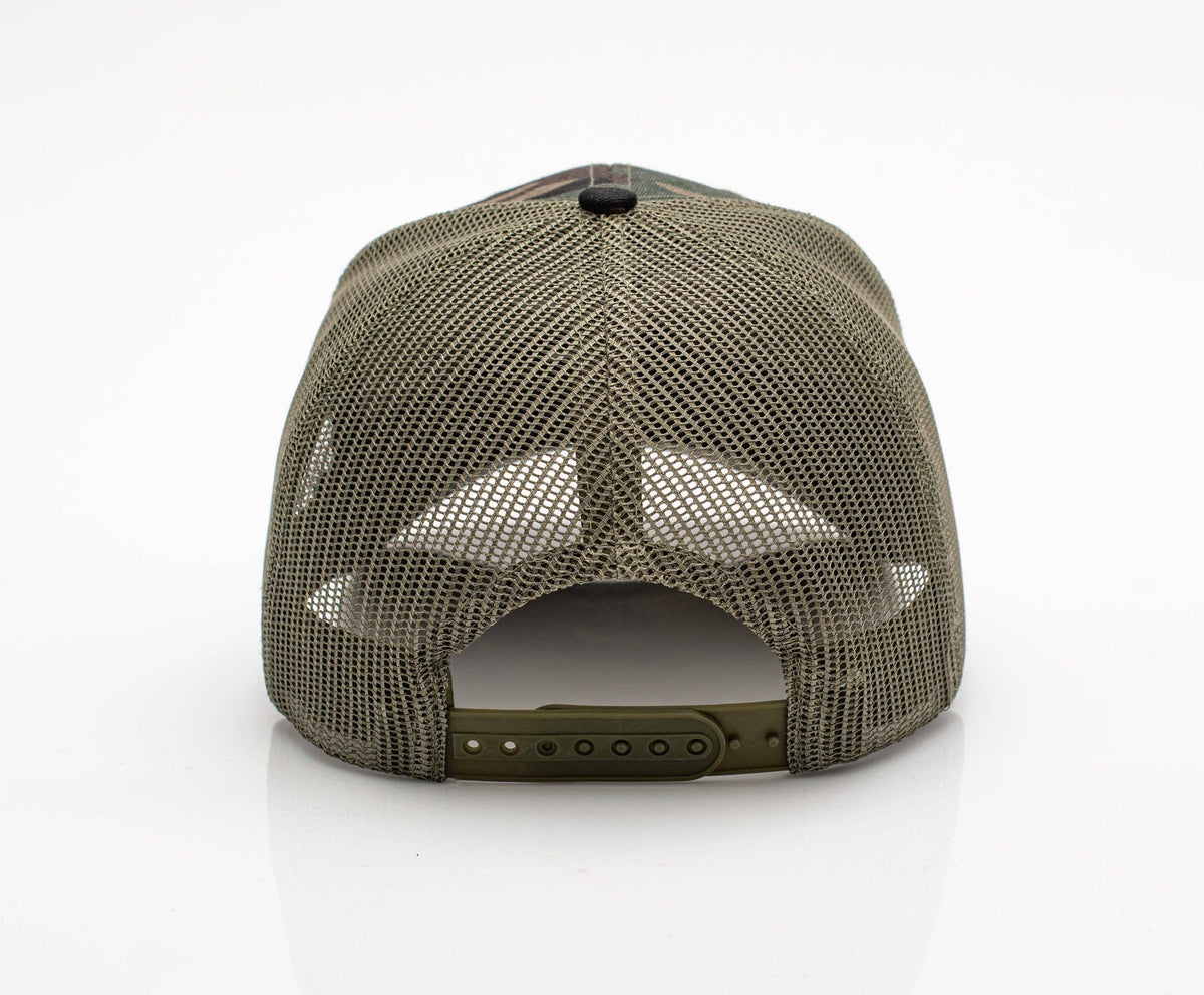 Camo Longhorn Embroidered Trucker Hat