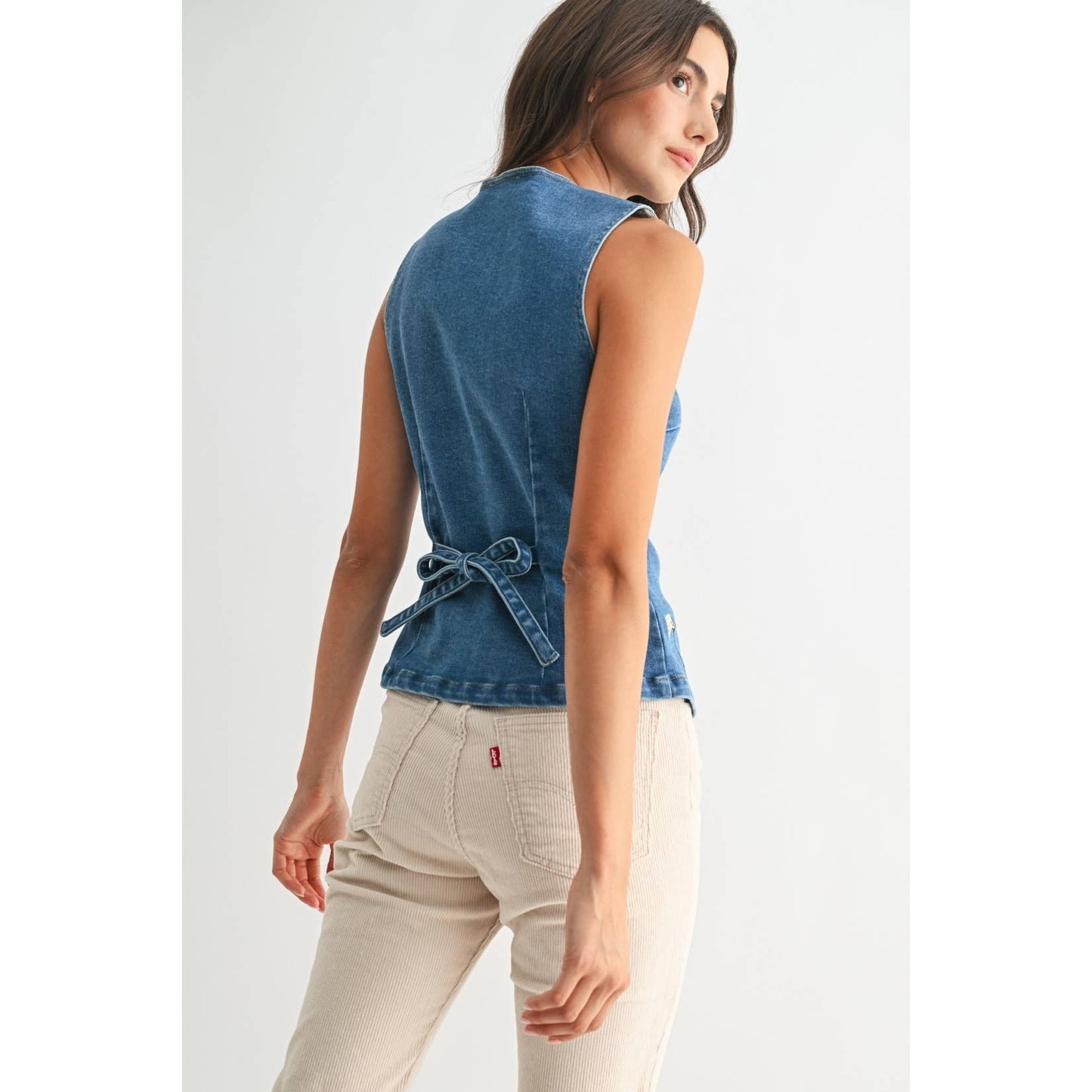 Wild Grace Horse Embroidered Denim Vest