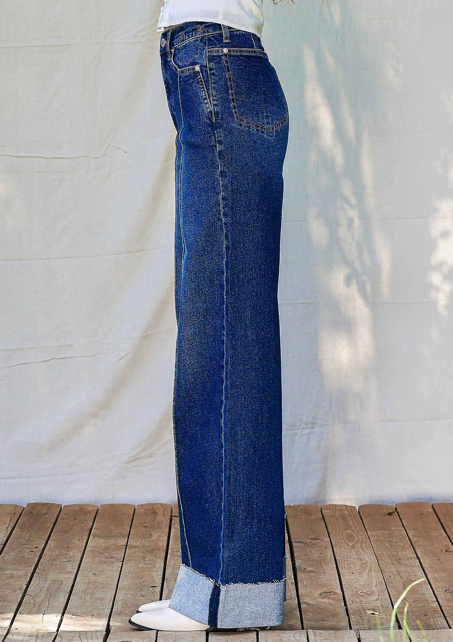 Cowgirl Classic Wide Leg Jeans – Dark Stone