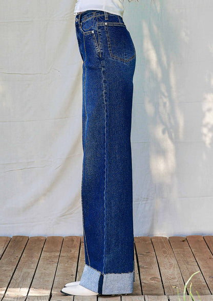 Cowgirl Classic Wide Leg Jeans – Dark Stone