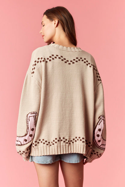 The Prairie Horseshoe Cardigan 🐎