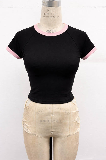 Prairie Pop Contrast Crop Tee