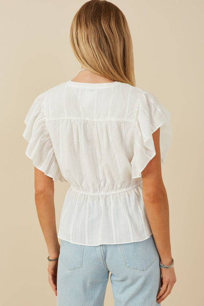The Cheyenne Lace Ruffle Top