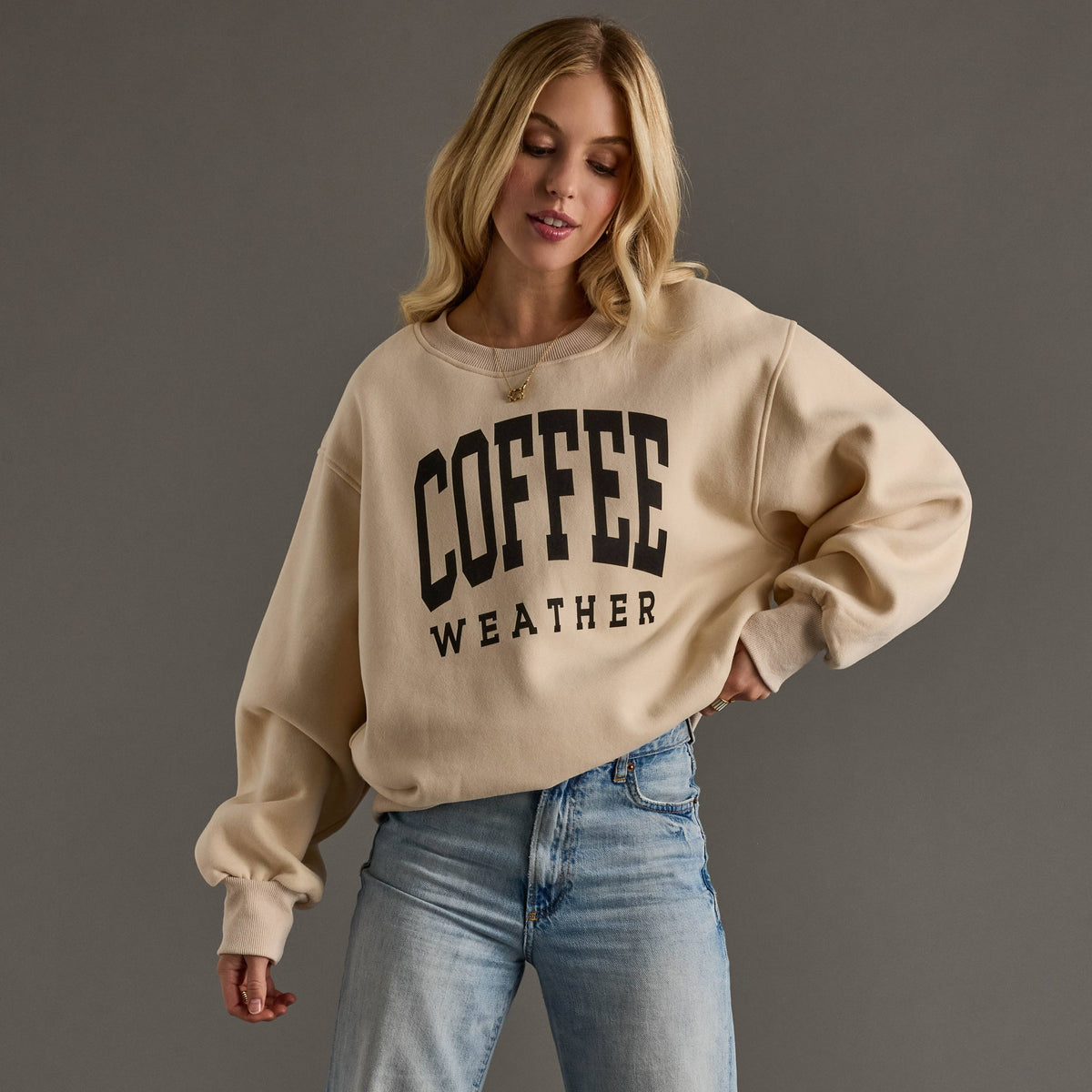 Coffee Weather Graphic Sweatshirt