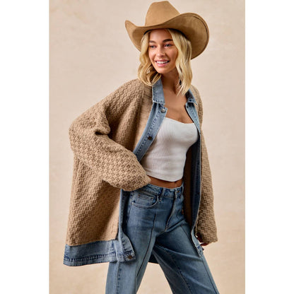 Chunky Textured Knit Open-Front Cardigan